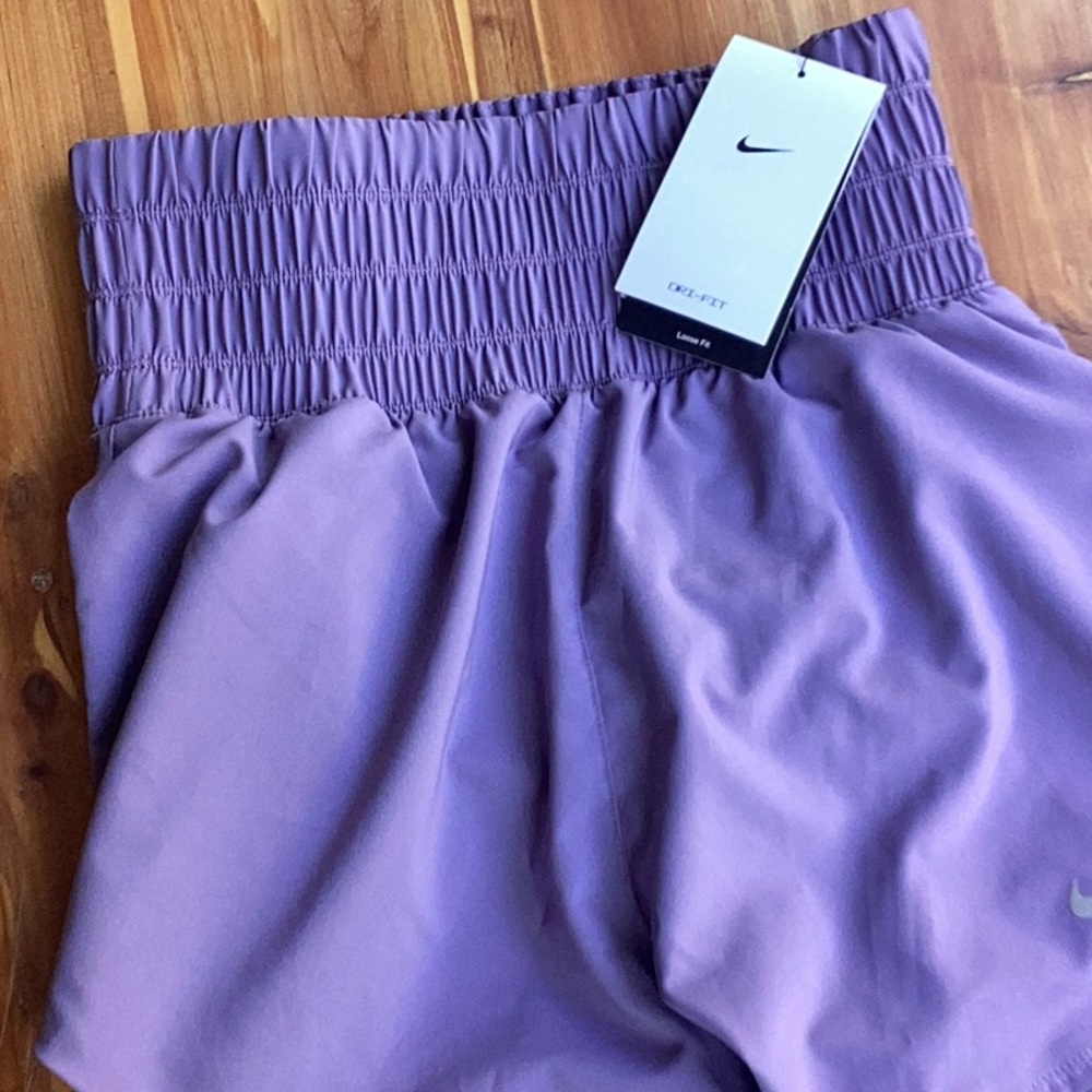 Nike Purple Athletic Shorts with Elastic Waistband